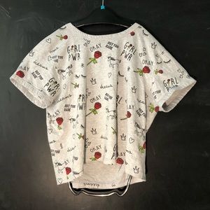 Rose Cropped T-Shirt